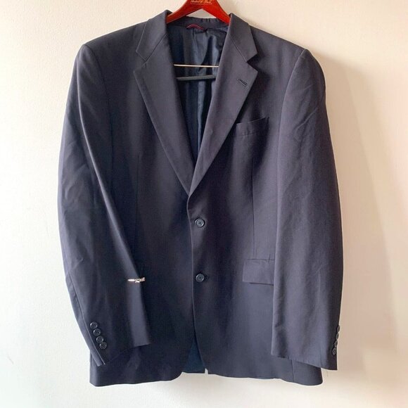 HART SCHAFFNER MARX Blazer Mens 42L‎ Pure Wool HSM 100's Suit Sport Coat Jacket - Picture 1 of 7